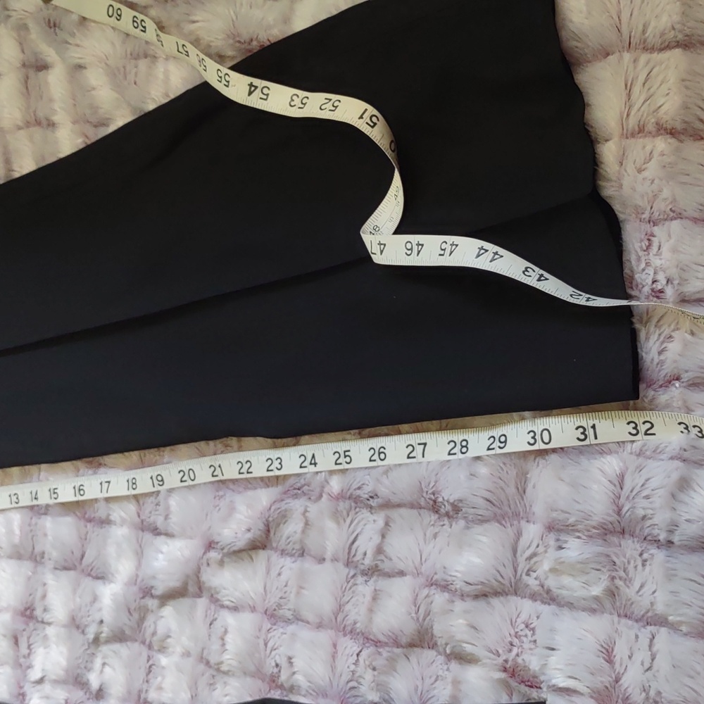 Theory Black Wool Blend 4 Pocket Wide Leg Zipper Closure Dress Trouser Size 4 - Picture 9 of 13